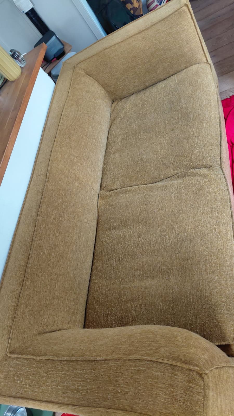 Velvet sofa - After cleaning