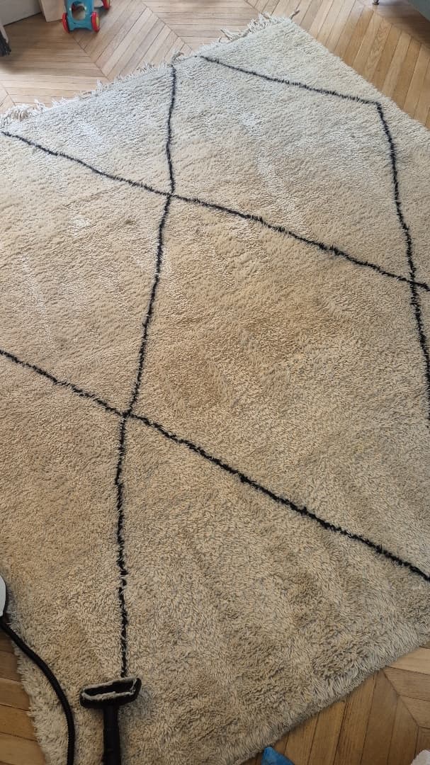 Berber wool rug - After cleaning